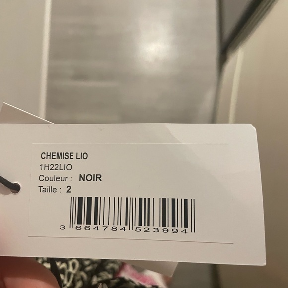 NWT ba&sh lio shirt noir size M - Picture 15 of 15